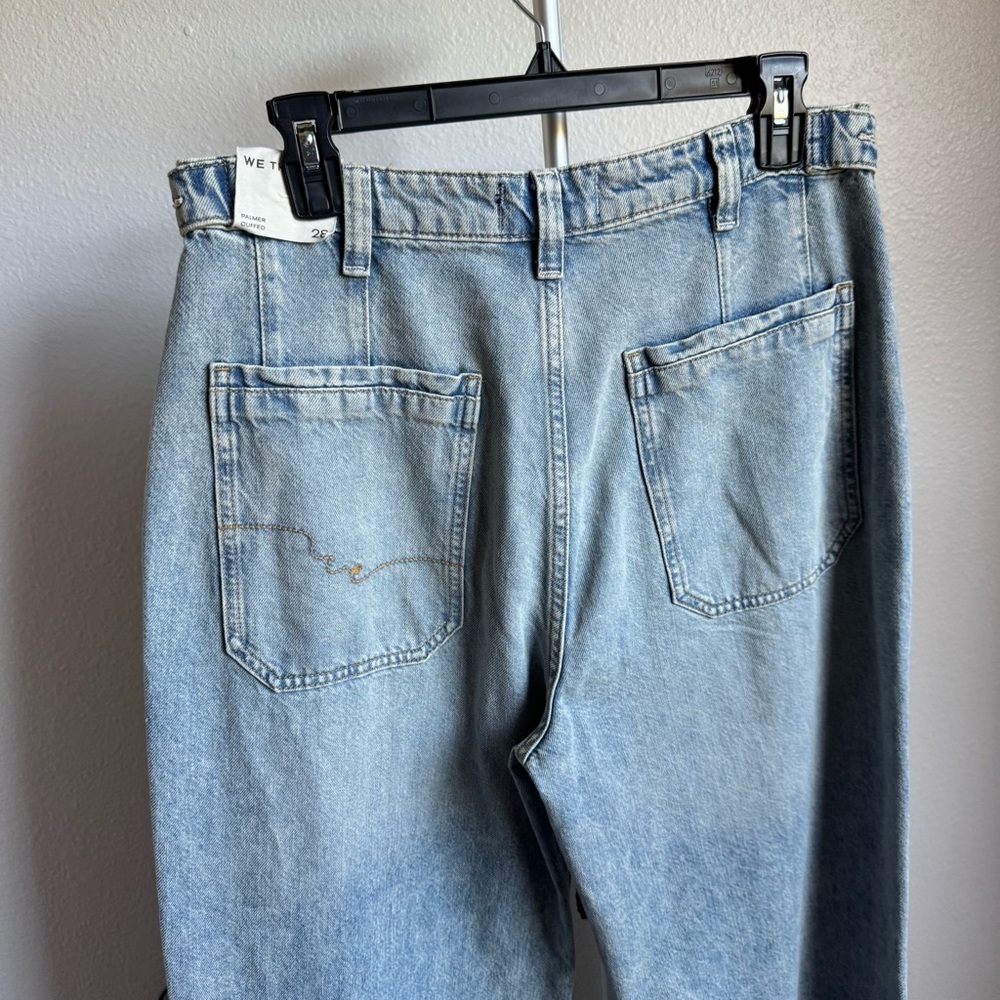 NWT Free People Palmer Wide Leg Cuffed Jeans Denim Sz 28 - Picture 14 of 14